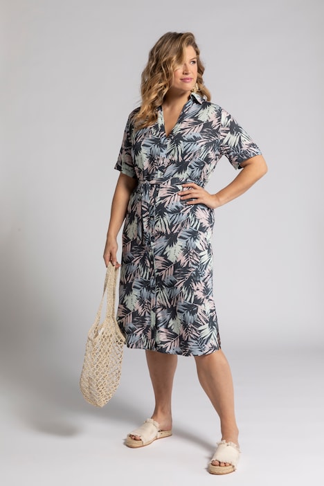 Ulla Popken Womens Plus Size Fabulous Floral Print Dress 716449 