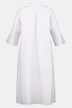 A-line Front Pleat Linen Blend Dress