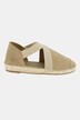 Elastic Strap Detail Suede Look Espadrilles