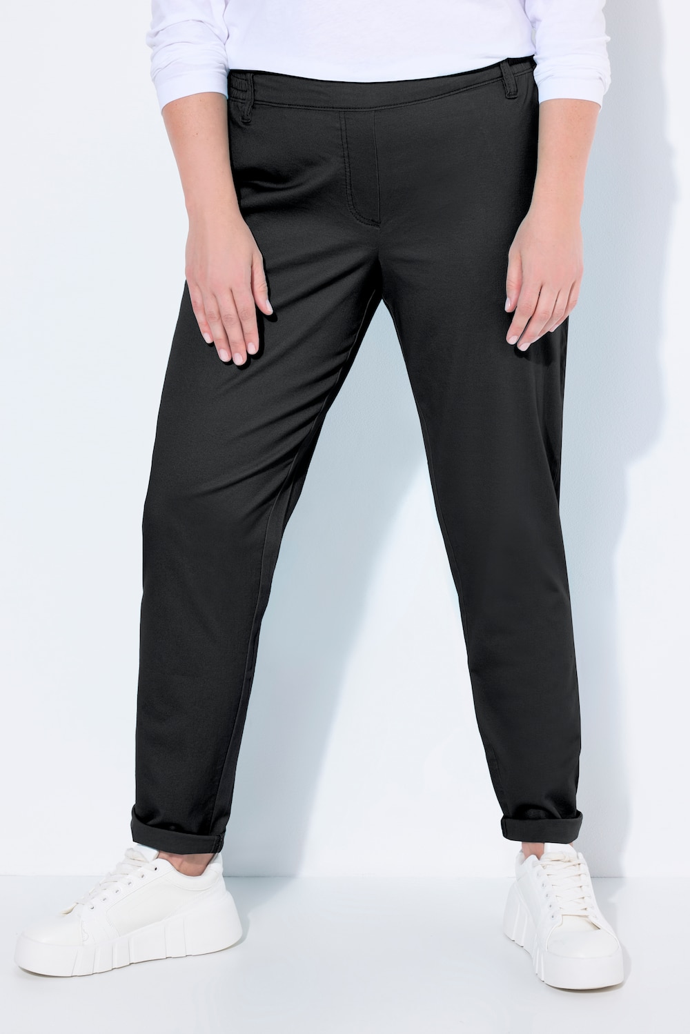 Große Größen Chino Rena, Damen, schwarz, Größe: 44, Baumwolle, Ulla Popken