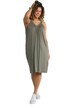 Žerzejové šaty, řasení, A střih, midi délka, výstřih do V, bez rukávů