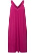 Žerzejové šaty, řasení, A střih, midi délka, výstřih do V, bez rukávů