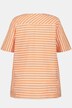 Bluse, Streifenmix, A-Line, V-Ausschnitt, Halbarm