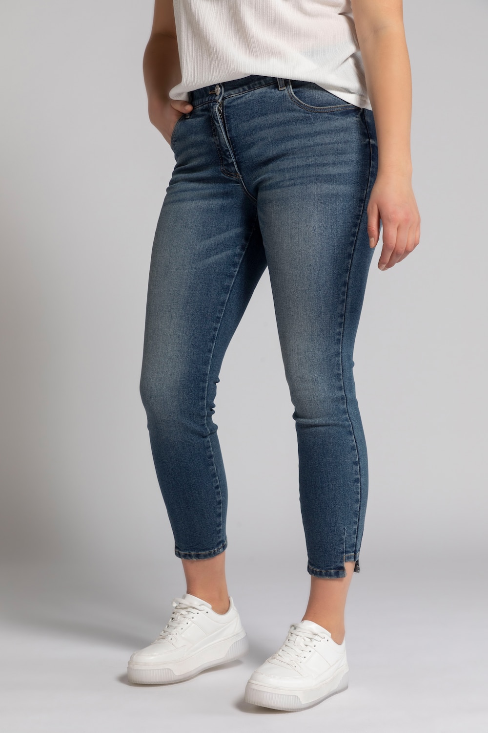 Grote Maten skinny Jeans, Dames, blauw, Maat: 56, Katoen/Viscose, Studio Untold