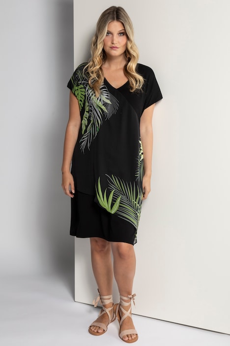 Robe, jersey, oversize, voile, jungle