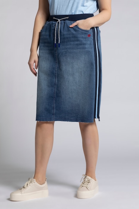 Women's Blue Stretch Denim Skirt - Industrial Clothing Company