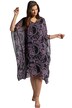 Kaftanové šaty, Paisley, oversize, šifon, žerzejové šaty