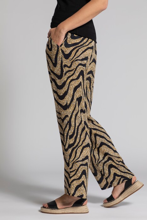 zebra stripe straight leg pants