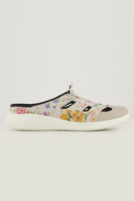 Jomos Clogs, Leder, Blumenmuster, Schnürung, Weite H