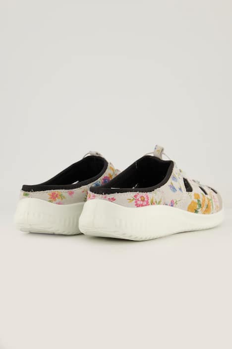 Jomos Clogs, Leder, Blumenmuster, Schnürung, Weite H