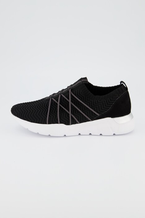 Jana sneakers, stretch-knit, leer, elastische vetersluiting, wijdte H |  Sneakers | Schoenen