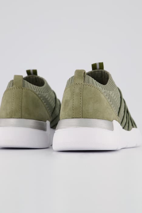 Jana Sneaker, Stretch-Knit, Veloursleder, Weite H