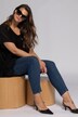 Kaftan, Spitze, Oversized, extrafeiner Strick, Halbarm