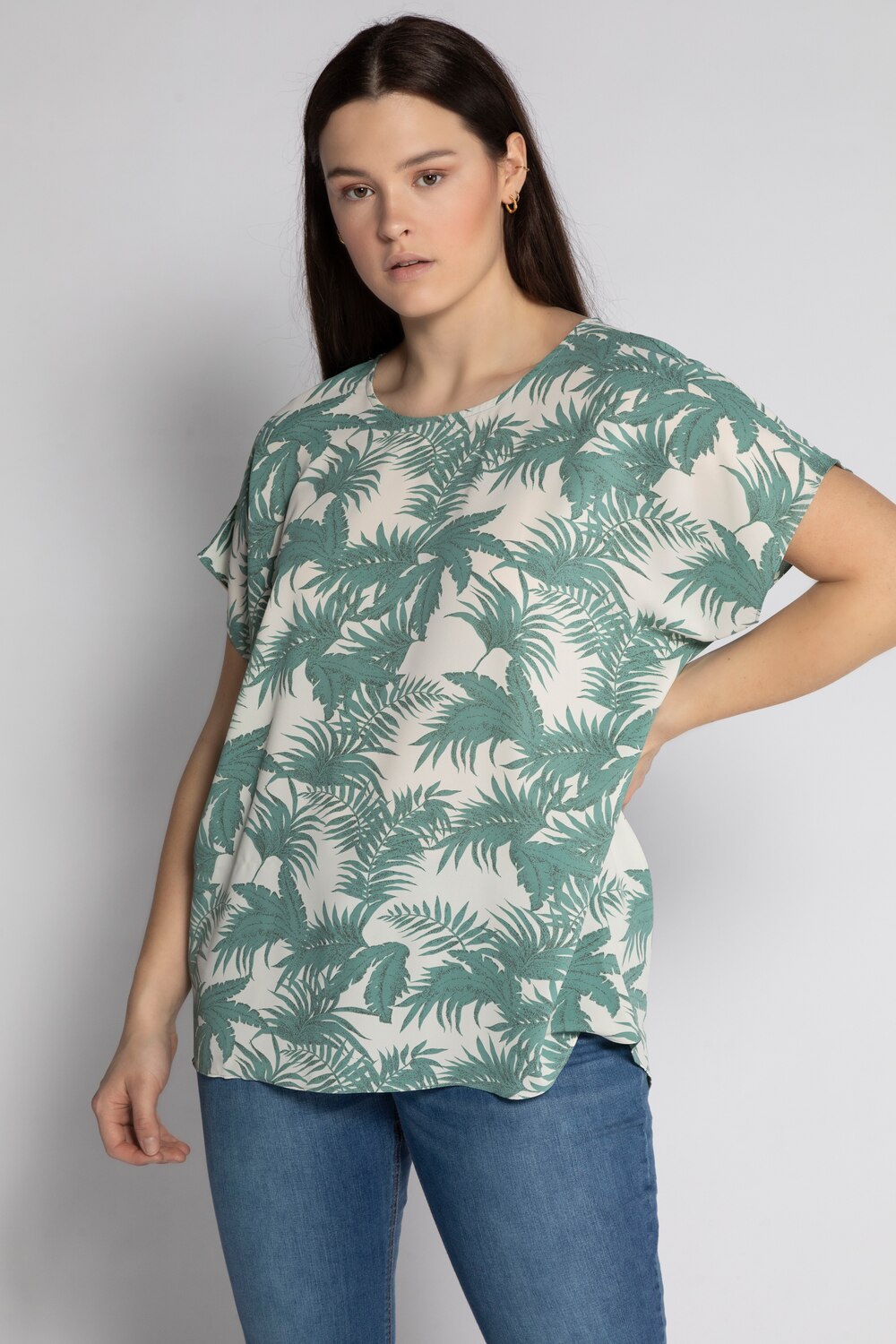 Grote Maten blouseshirt, Dames, grijs, Maat: 50/52, Polyester, Studio Untold