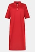 Sukienka polo z piki, rozszerzony krój, krótkie rękawy