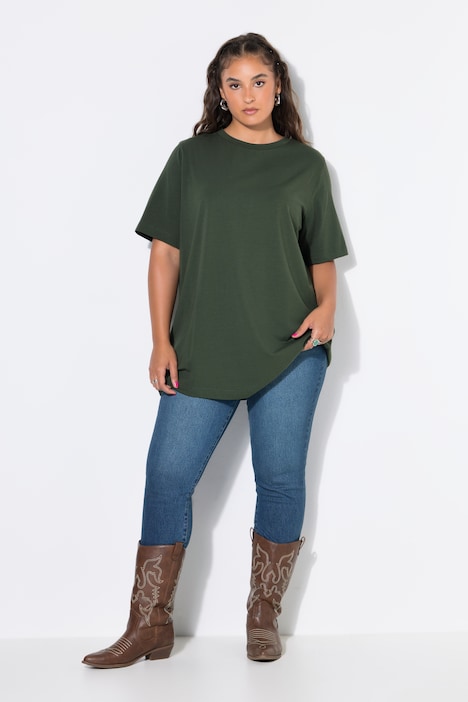 Longshirt, langer Classic Shape, Halbarm
