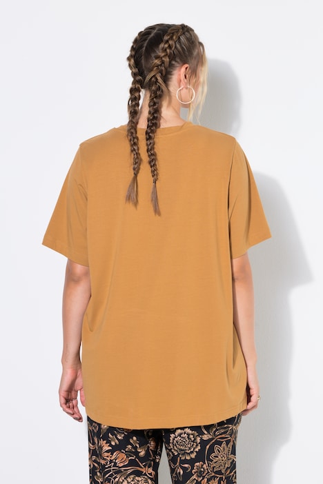 Longshirt, langer Classic Shape, Halbarm