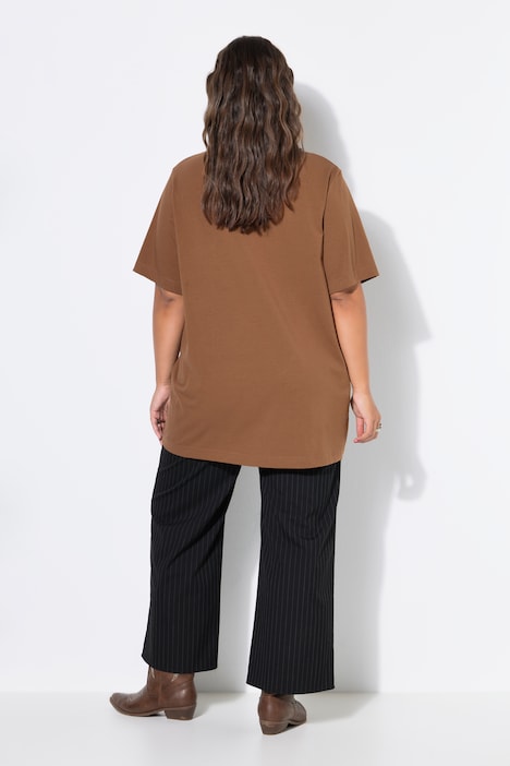 Longshirt, langer Classic Shape, Halbarm