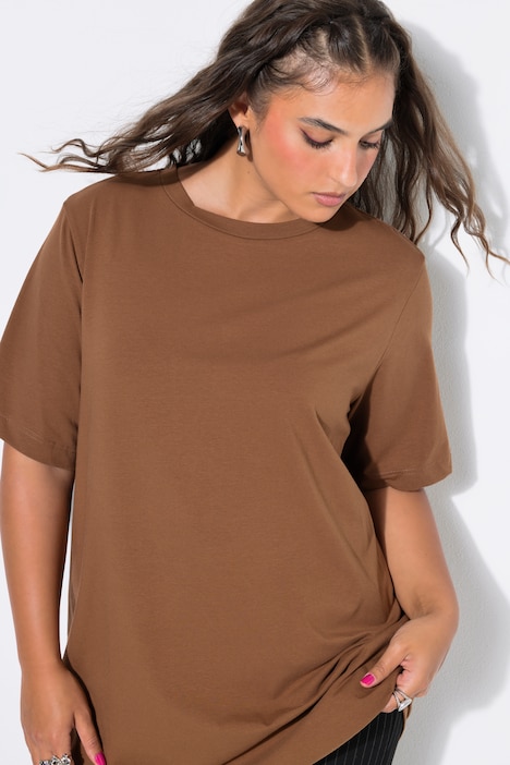 Longshirt, langer Classic Shape, Halbarm