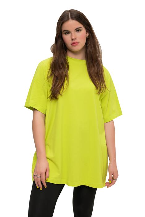 Dlouhé tričko, extra dlouhé, kulatý výstřih, krátké rukávy