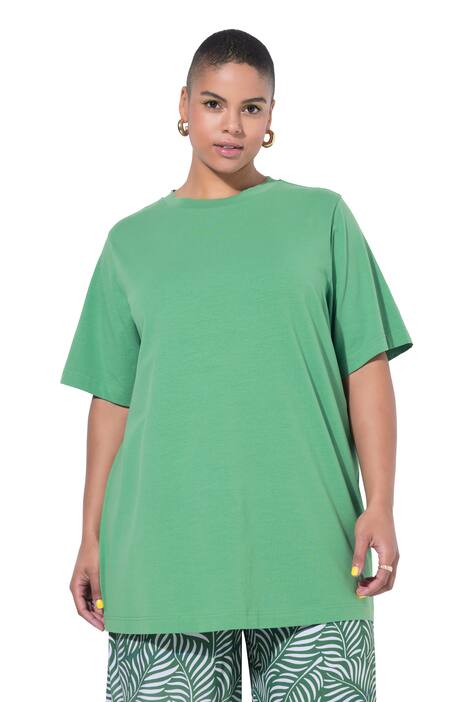 Dlouhé tričko, extra dlouhé, kulatý výstřih, krátké rukávy