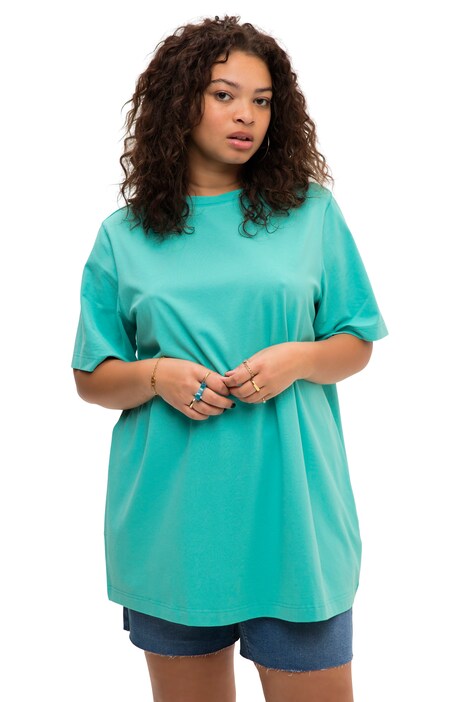 Dlouhé tričko, extra dlouhé, kulatý výstřih, krátké rukávy