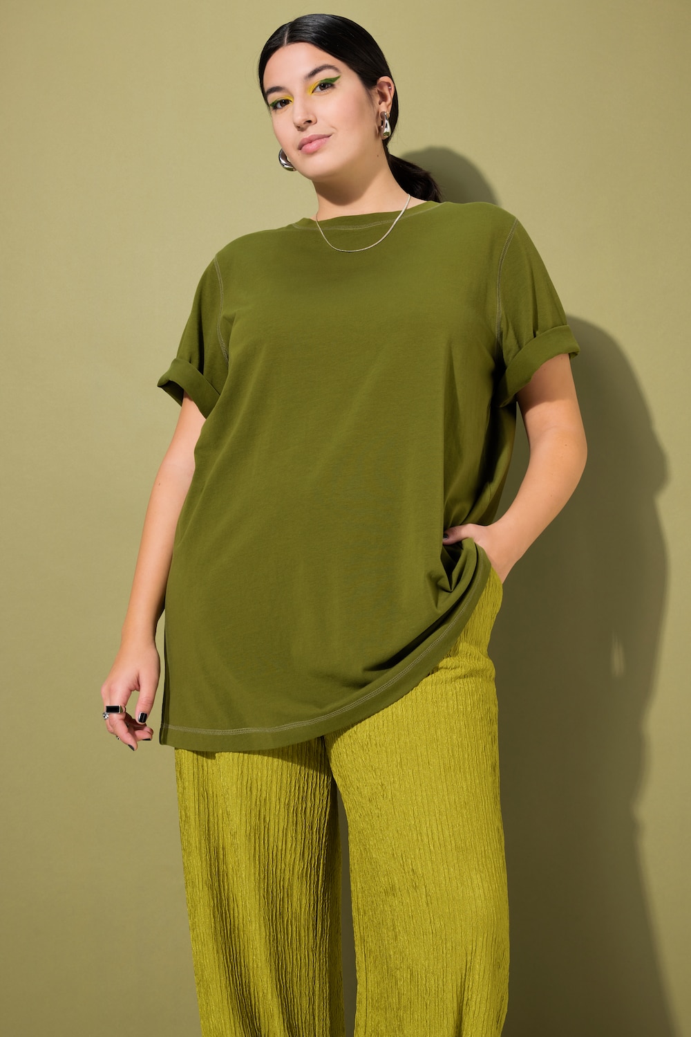 Große Größen Longshirt, Damen, braun, Größe: 58/60, Baumwolle, Studio Untold