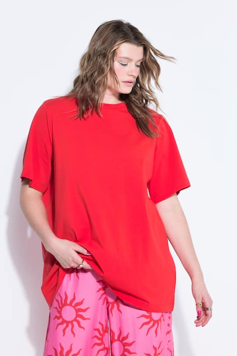 Longshirt, langer Classic Shape, Halbarm