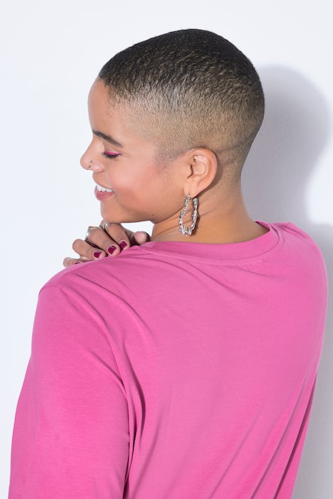 Longshirt, langer Classic Shape, Halbarm