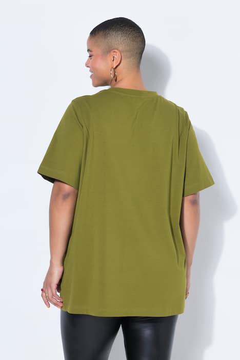 Longshirt, langer Classic Shape, Halbarm