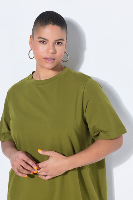 Longshirt, langer Classic Shape, Halbarm