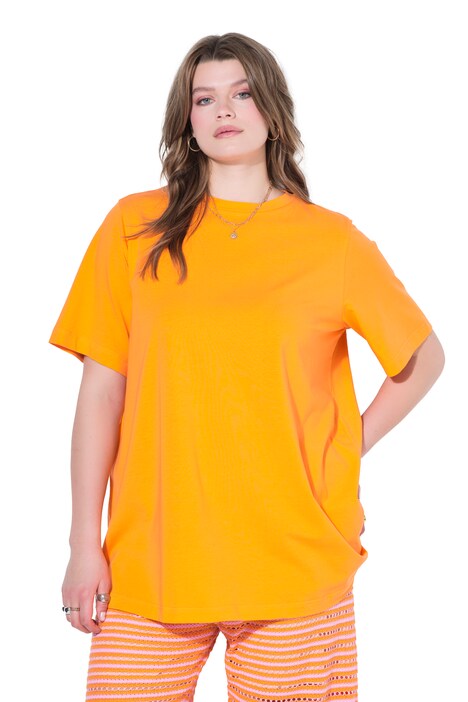 Dlouhé tričko, extra dlouhé, kulatý výstřih, krátké rukávy