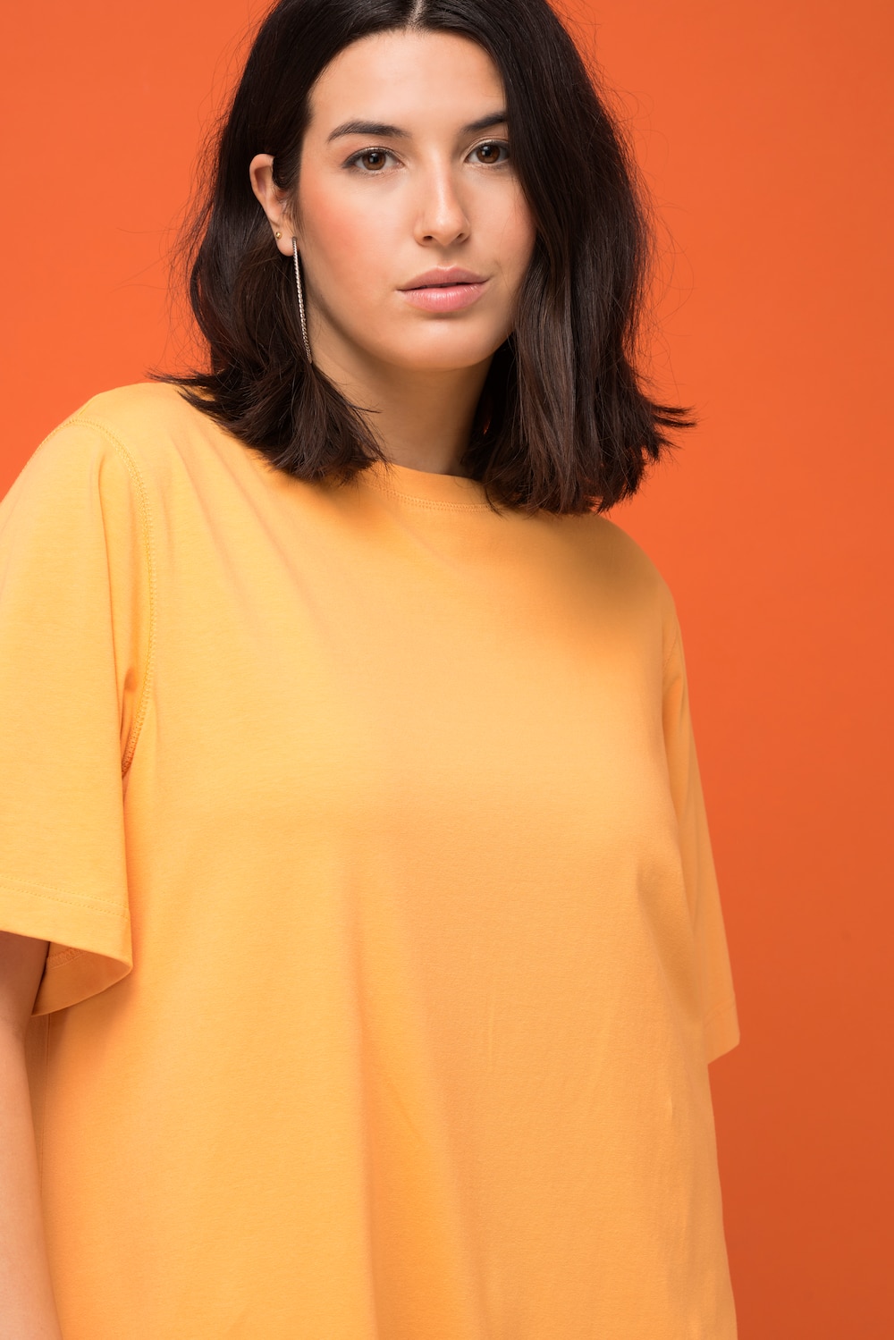 Große Größen Longshirt, Damen, orange, Größe: 46/48, Baumwolle, Studio Untold