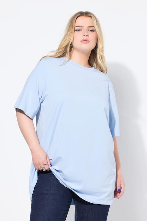 Longshirt, langer Classic Shape, Halbarm