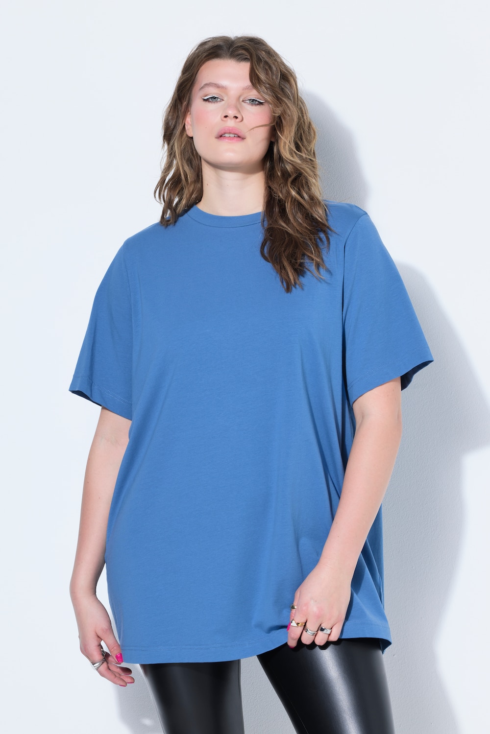 Longshirt, langer Classic Shape, Halbarm