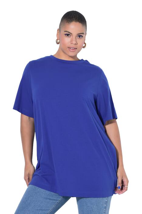 Dlouhé tričko, extra dlouhé, kulatý výstřih, krátké rukávy