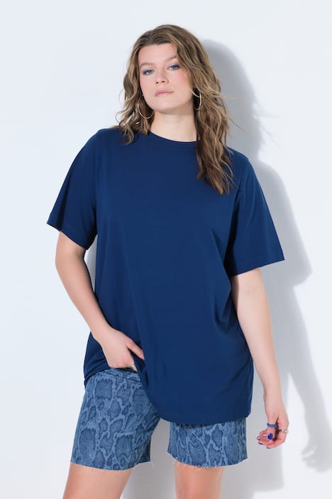 Longshirt, langer Classic Shape, Halbarm