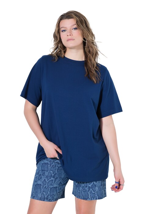 Dlouhé tričko, extra dlouhé, kulatý výstřih, krátké rukávy