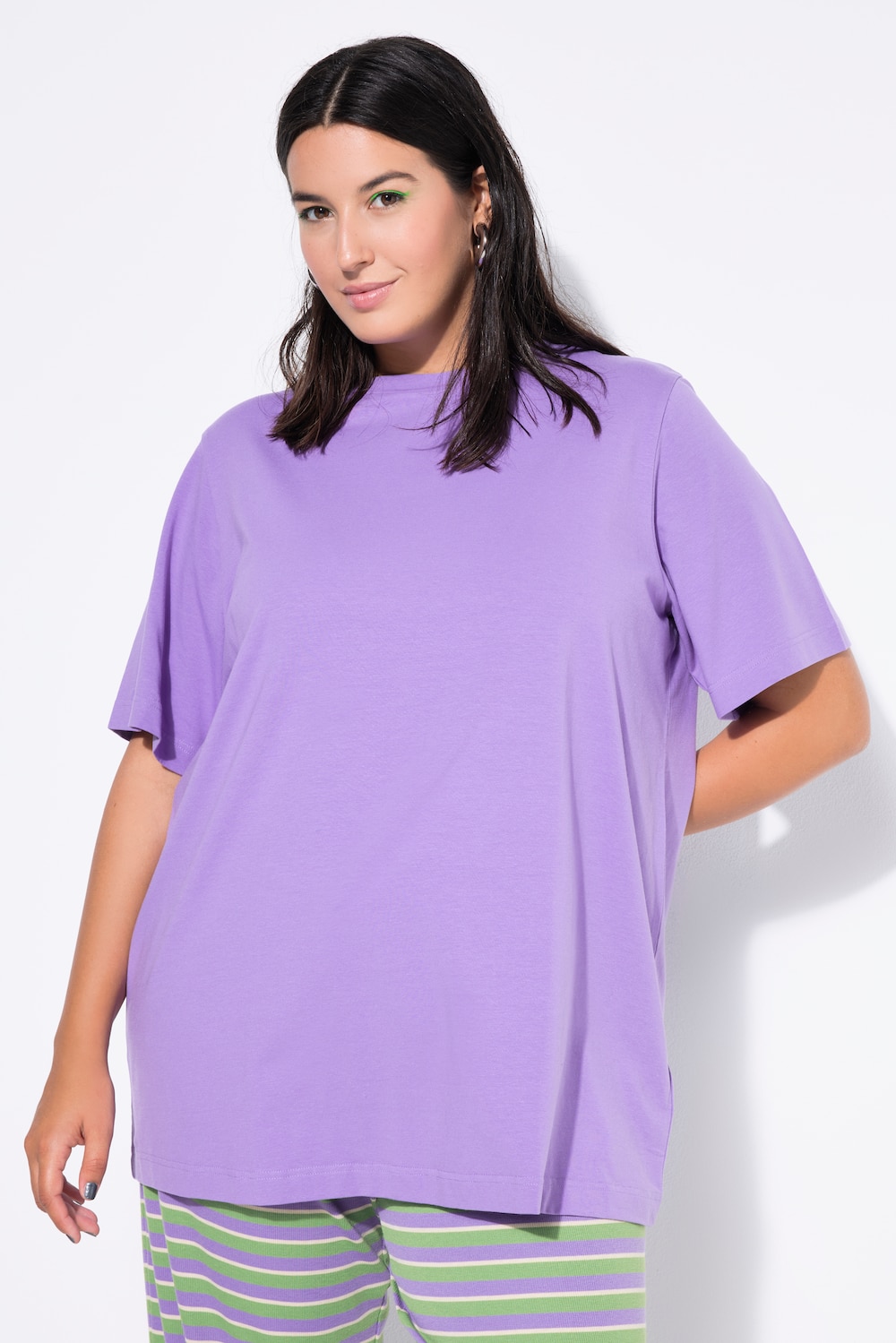 Große Größen Longshirt, Damen, lila, Größe: 46/48, Baumwolle, Studio Untold