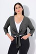 Bolero, kurze Jacke, Jersey, 3/4-Arm, Saumknoten