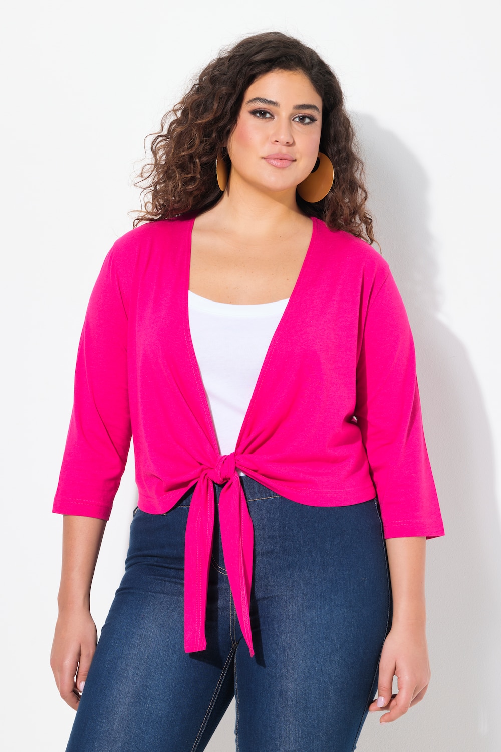 Große Größen Bolero, Damen, rosa, Größe: 50/52, Baumwolle/Synthetische Fasern, Ulla Popken