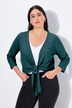 Bolero, kurze Jacke, Jersey, 3/4-Arm, Saumknoten