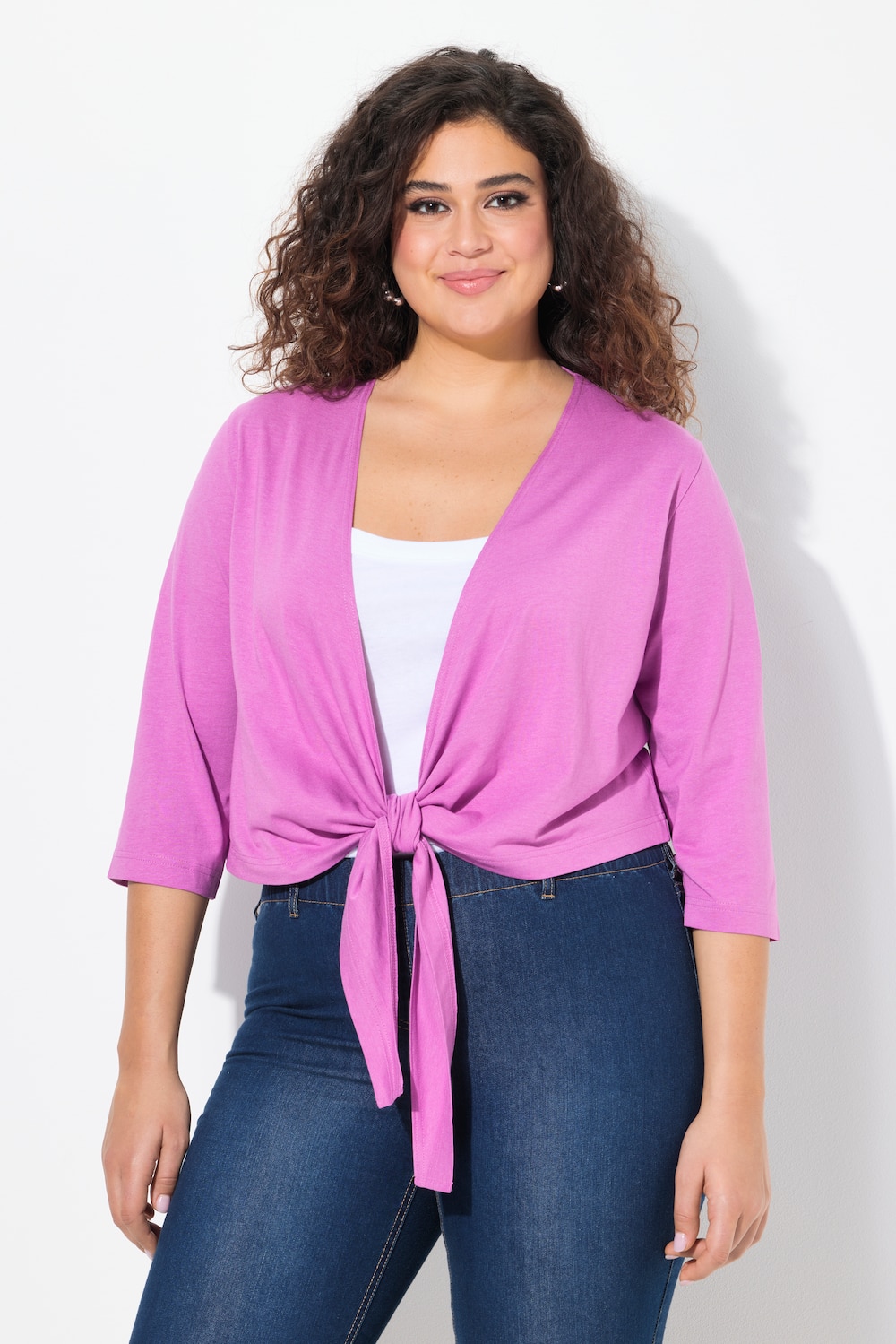 Große Größen Bolero, Damen, rosa, Größe: 50/52, Baumwolle/Synthetische Fasern, Ulla Popken