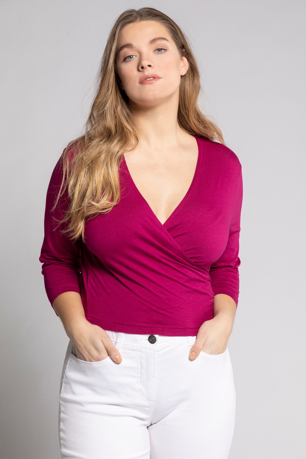 Große Größen Bolero, Damen, rosa, Größe: 50/52, Baumwolle/Synthetische Fasern, Ulla Popken