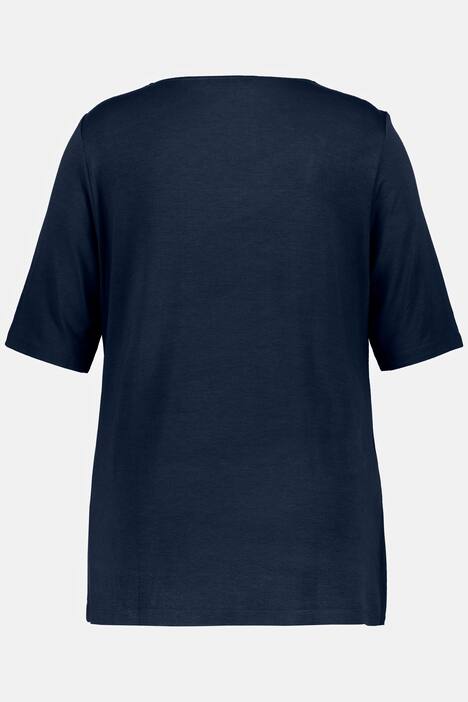 T-Shirt, Drapierung, Classic, Rundhals, Halbarm