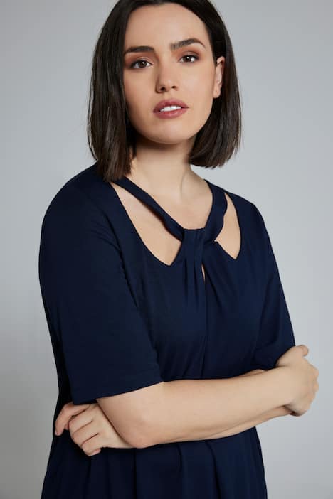 T-Shirt, Drapierung, Classic, Rundhals, Halbarm