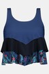 Blue Jungle Ruffle Front Skirted Tankini Set