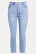 Mom Jeans, 5-Pocket, geschnittener Saum, gerade