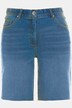 Dżinsowe szorty z wysokim stanem, 5 kieszeniami i szerokimi nogawkami