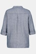 Bluse, Leinen, offener Kragen, Langarm